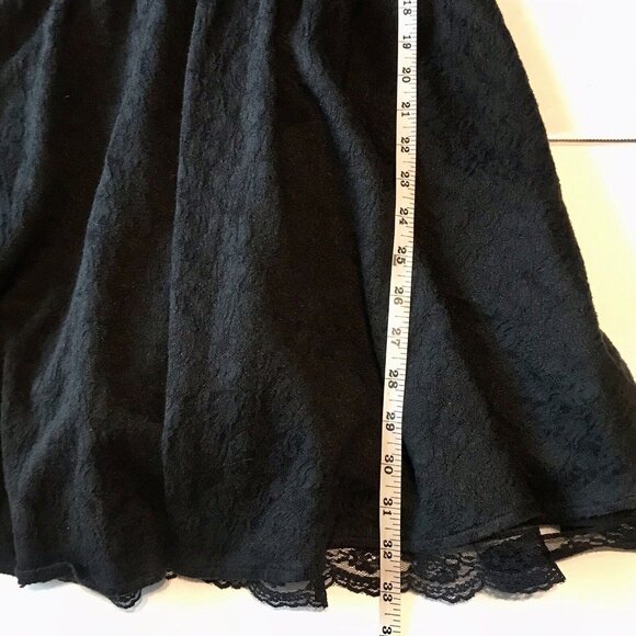 Free People Victorian‎ Black Lace Goth Sheer Mesh Mini Dress Size 10 New - Picture 9 of 12